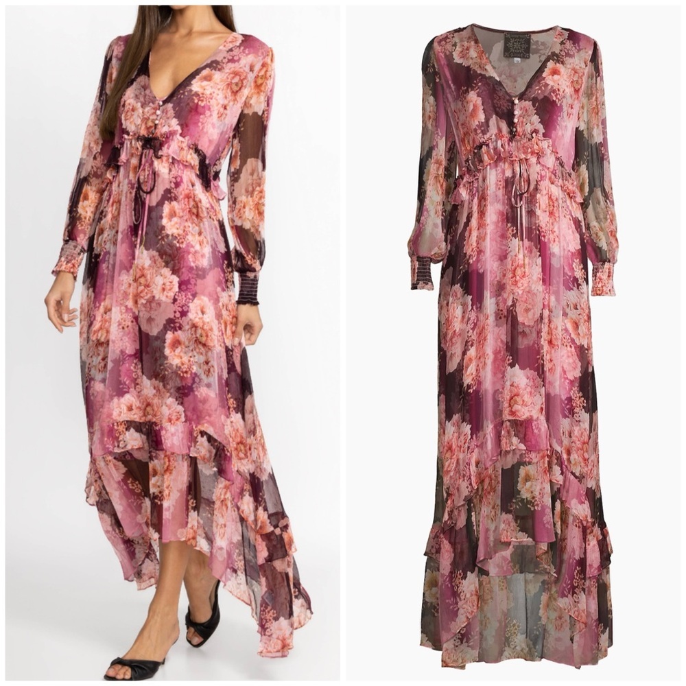 Johnny Was silk maxi dress NEW